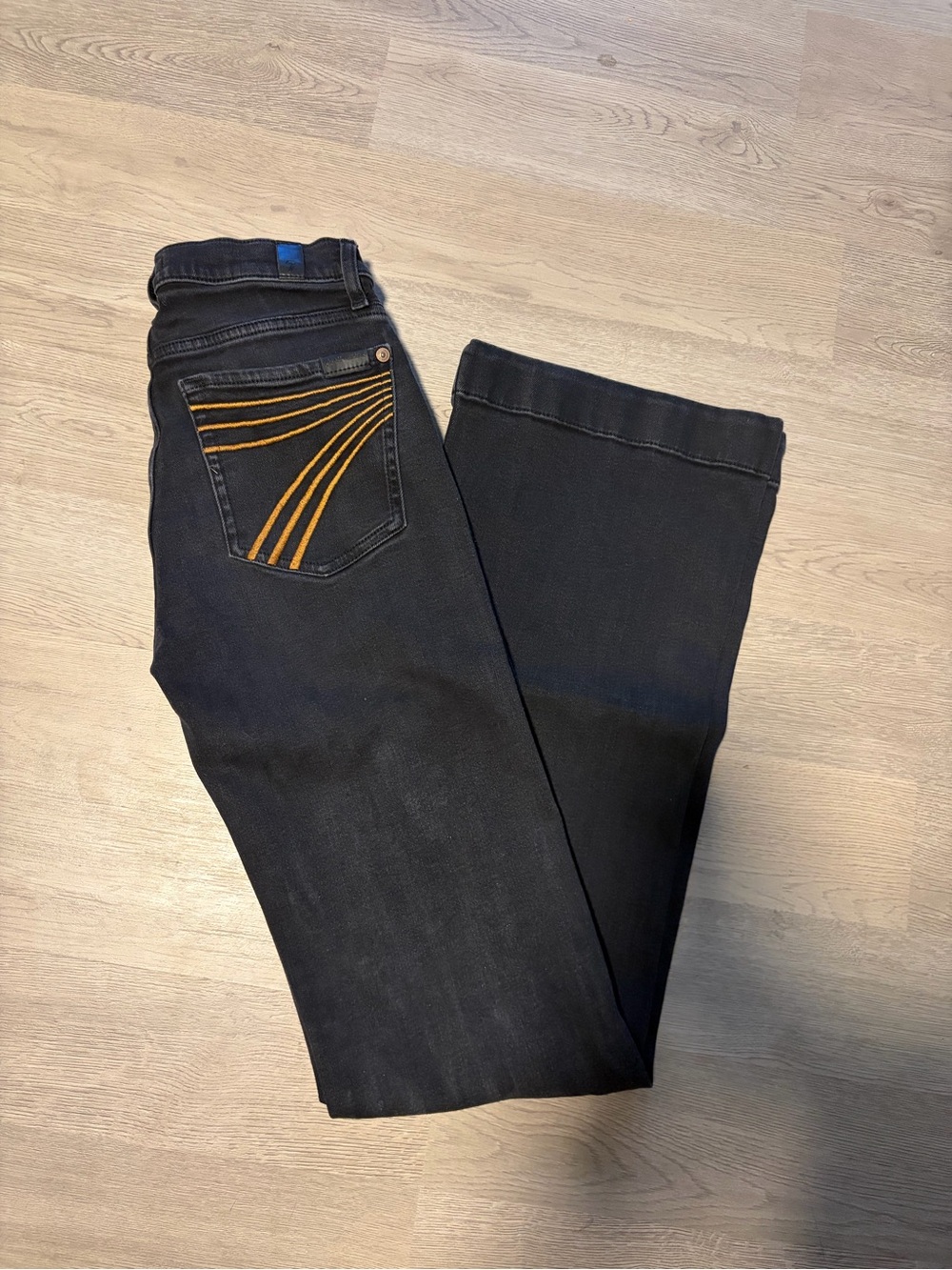 7FAMK Charcoal Dojo Flare Trousers
